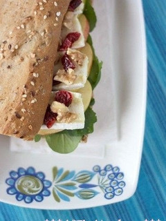 A picture of Brie Cheese and Apple Sandwich.