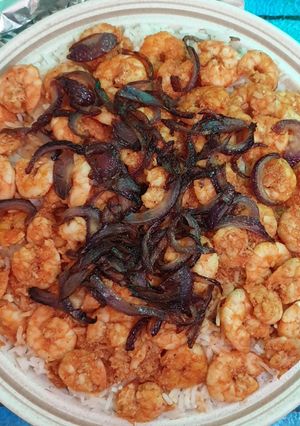 صورة لوصفة ارز بالجمبري