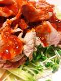 Boiled Pork with Korean Style Red Chili & Vinegar Miso Sauce