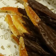 A picture of For Sophisticated Palates! Chocolate Tankan Mandarin Orange Peel.