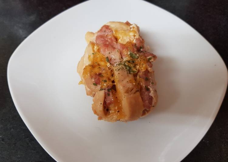 Recipe of Any-night-of-the-week My Bacon Lardens and smoked cheese stuffed Chicken Breast