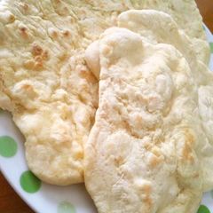 A picture of Imitation Naan Made With Cake Flour in a Frying Pan!.