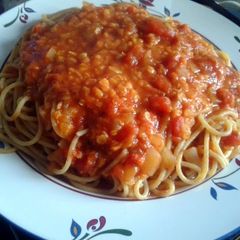 A picture of Red Lentil Spaghetti.
