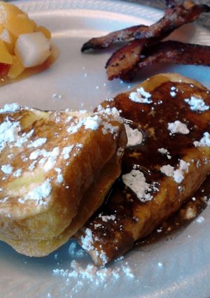A picture of Apple & Cream cheese Stuffed French Toast Sticks.