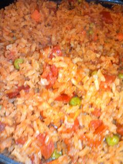 A picture of Spanish rice.