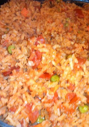 A picture of Spanish rice.