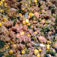bulgur and vegetables A picture of bulgur and vegetables.