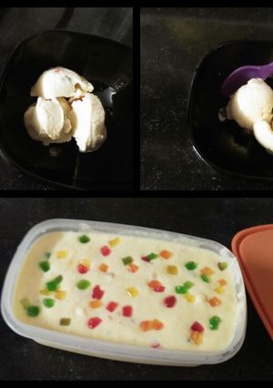 A picture of Mango ice-cream.
