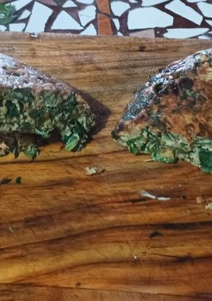 Una foto de Tortilla de rumex con un mix de verduras