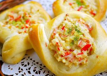 How to Recipe Yummy Baking at Home Savory Rolls with Imitation Crab