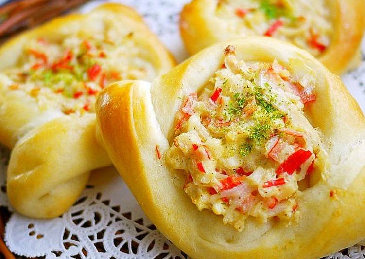 Steps to Prepare Super Quick Homemade Baking at Home: Savory Rolls with Imitation Crab