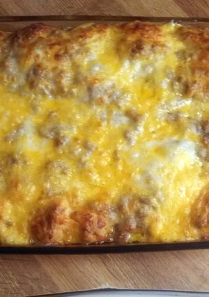 A picture of Angie's Breakfast casserole.