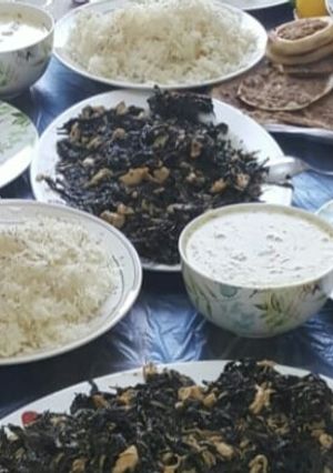 صورة لوصفة ملوخية على الطريقة الحمصية ولا اطيب