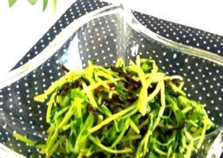 Recipe of Award-winning Pea Shoot and Shio-konbu Namul (Korean-style Salad)