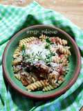 Fusilli con melanzana bianca