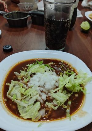 A picture of Pozole Rojo.