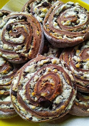 Csokis túrós csigák recept fotója