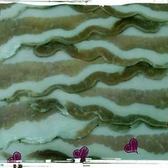 A picture of homemade bacon.