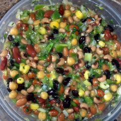 A picture of JAZZYS bean salsa.