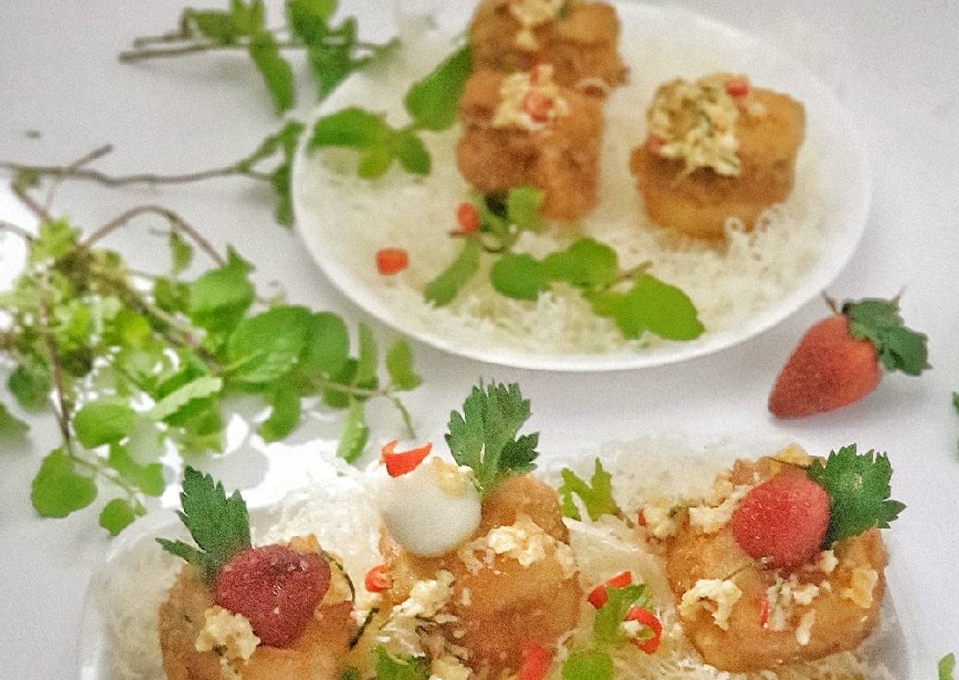 101. Tahu Isi Goreng Wijen Sauce Telur Asin