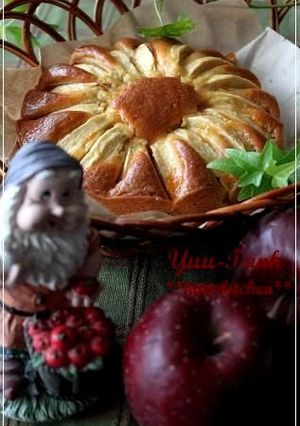 A picture of Simple Apple Baumkuchen Cake - Just Mix and Bake.