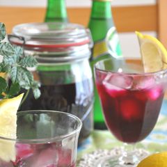 A picture of Healthy Red Shiso Leaf Juice.