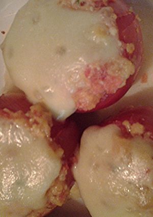 A picture of Stuffed tomatoes.