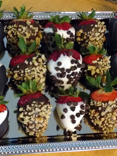 A picture of Chocolate covered strawberries.