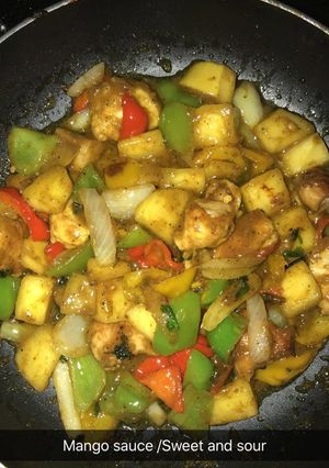 A picture of Sweet and sour chicken.