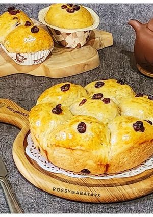 Foto resep Roti Uwi Ungu Isi Pasta Kacang Hijau (Discard Sourdough)