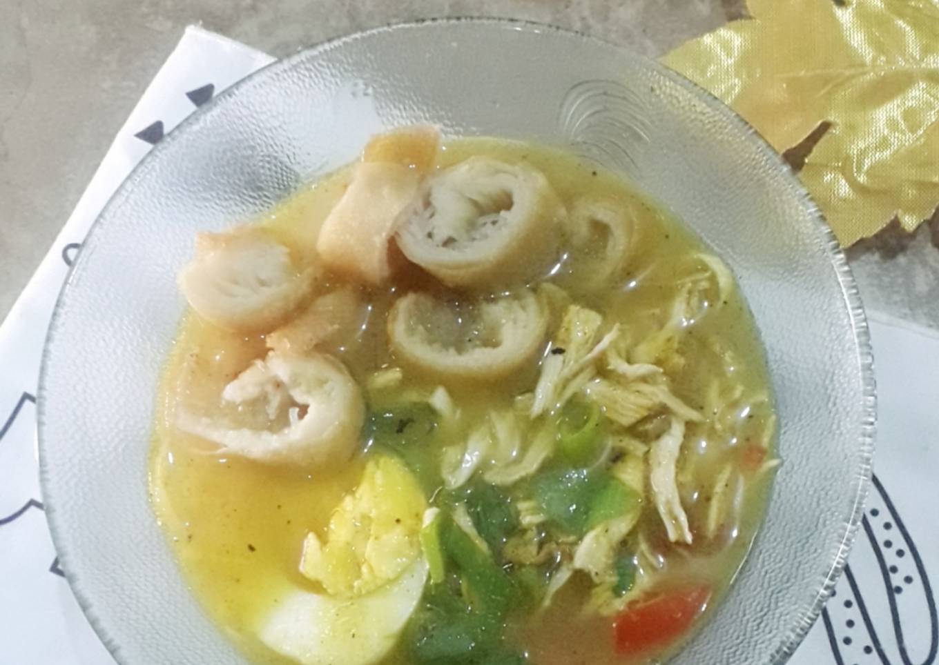 Soto ayam lengkap