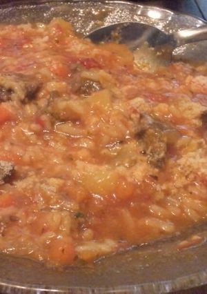 Una foto de Guiso de arroz y verduras!