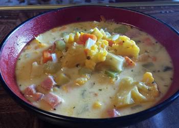 Fast Cooking Methods Cheddar Cauliflower and Summer Squash Soup with Ham and Cheese Delicious Steady Fast Cooking Methods Cheddar Cauliflower and Summer Squash Soup with Ham and Cheese Delicious Steady