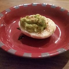 A picture of Avocado Deviled Eggs.