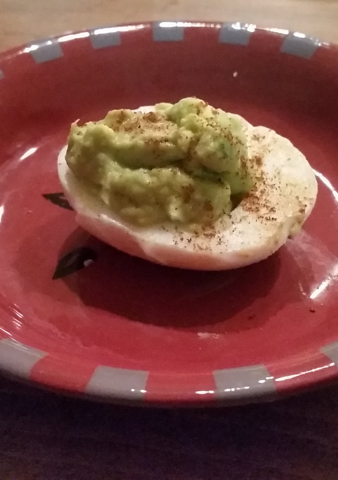 A picture of Avocado Deviled Eggs.