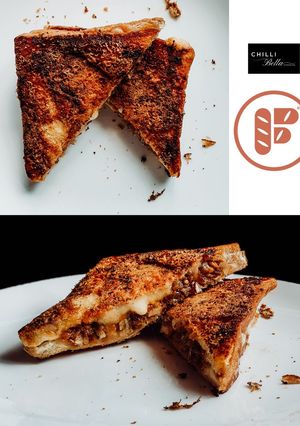 A picture of The Sambal Ikan Bilis Melt.