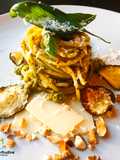 Spaghetti with Genovese Pesto and Zucchini