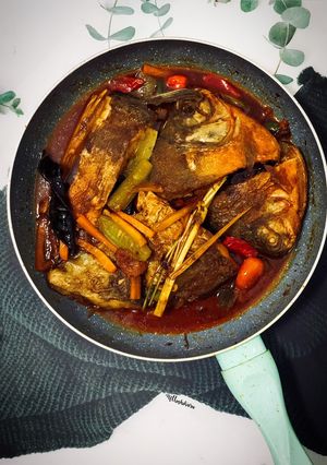 Foto resep 543. Ikan Bawal Kuah Timun (Kuah Merah) #UntukIbuDariDapurku