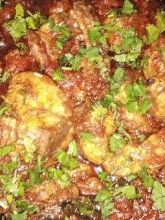 A picture of High way style chicken karahi.
