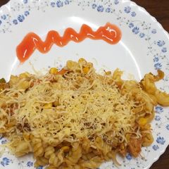 A picture of Cheese Macaroni#my kids favourite dish contest.