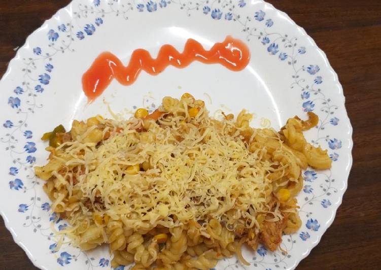 Recipe of Homemade Cheese Macaroni#my kids favourite dish contest