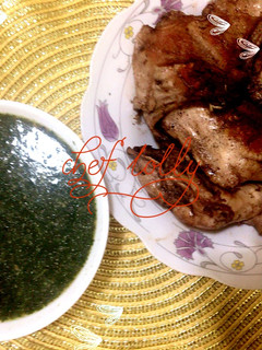 صورة لوصفة ملوخيه بالأرانب على طريقتي سهله وشهيه 😋😋🥣