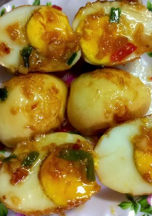 Hình của món Trứng chiên rim nước mắm.
