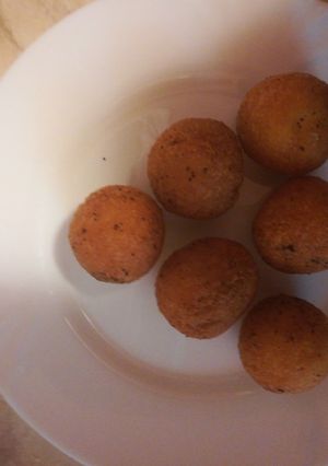 Rántott sajtgolyó recept fotója