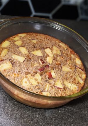 Sült almás zabkása recept fotója