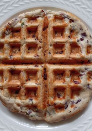A picture of Medu vada waffles.