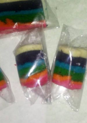 Foto resep Mini roll rainbow cake