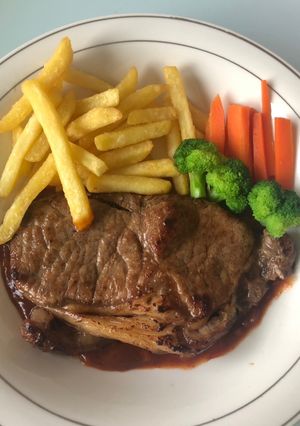 Foto resep Sirloin steak saus barbeque