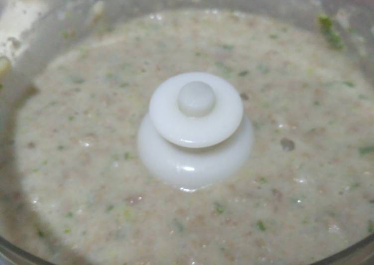 Resep: Mpasi 8+(daging+beras putih+kacang panjang) yang Nikmat