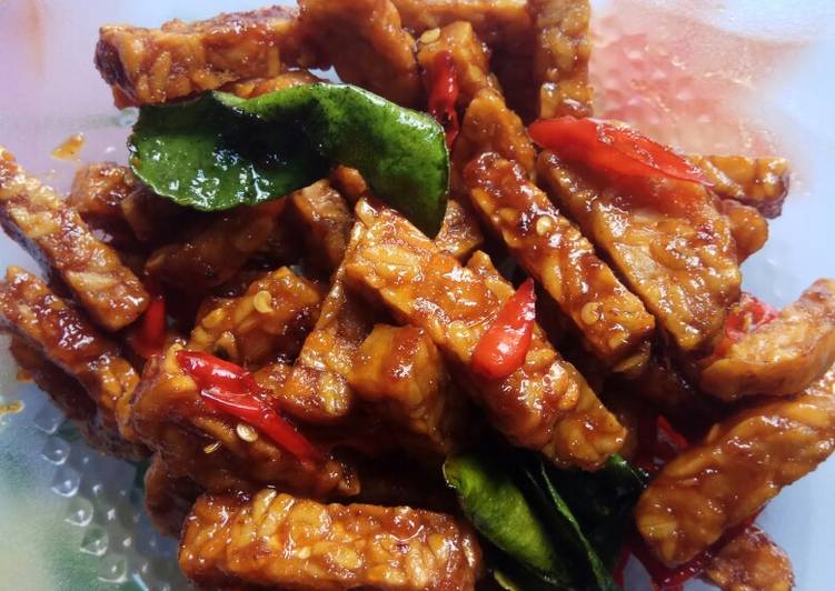 Orek tempe kering pedas manis
